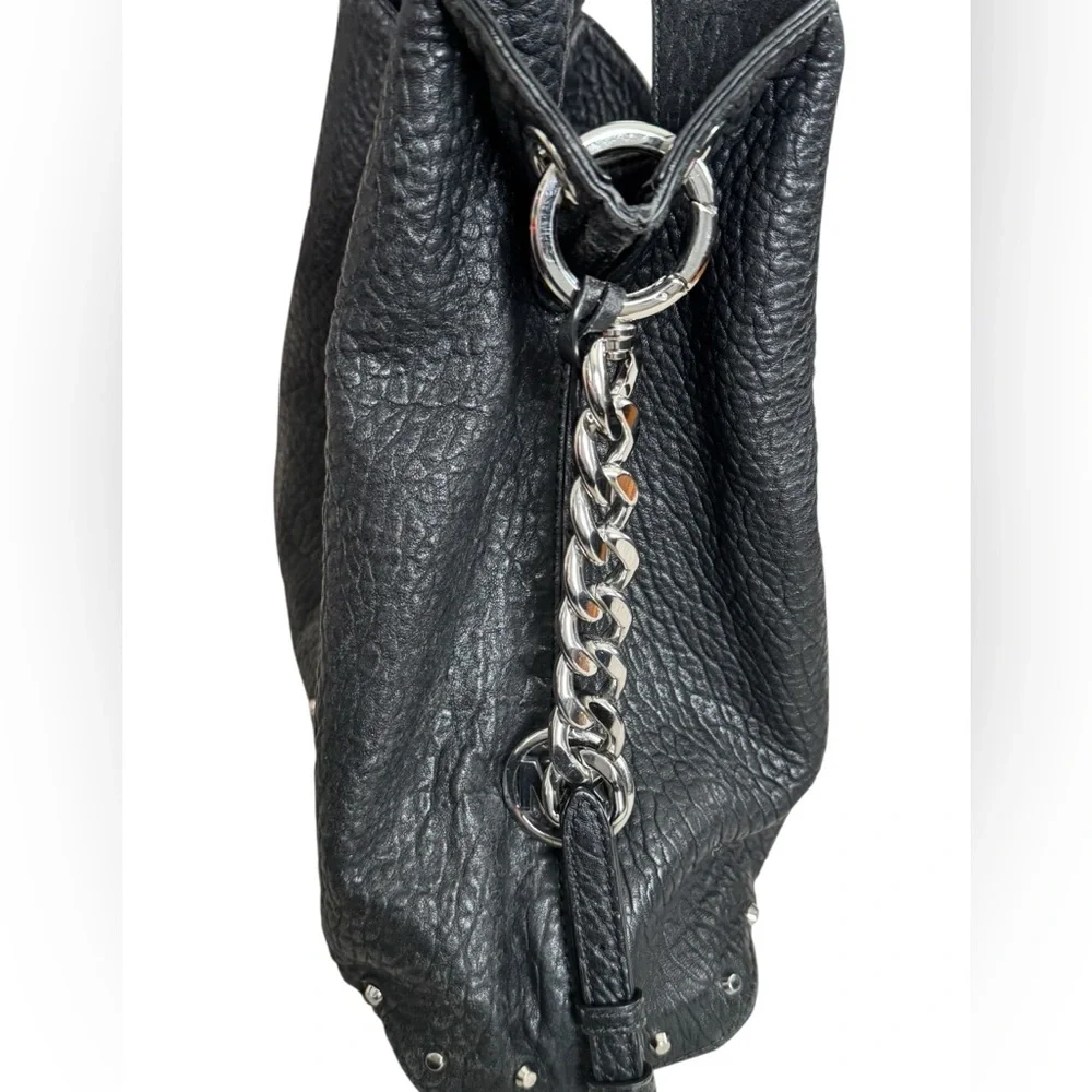 MICHAEL KORS UPTOWN ASTOR STUDDED LEATHER BAG Black